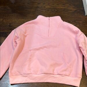 Pink Quarter-Zip Sweatshirt